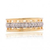 Designer Ring with Certified Diamonds in 18k Yellow Gold - LR1848P